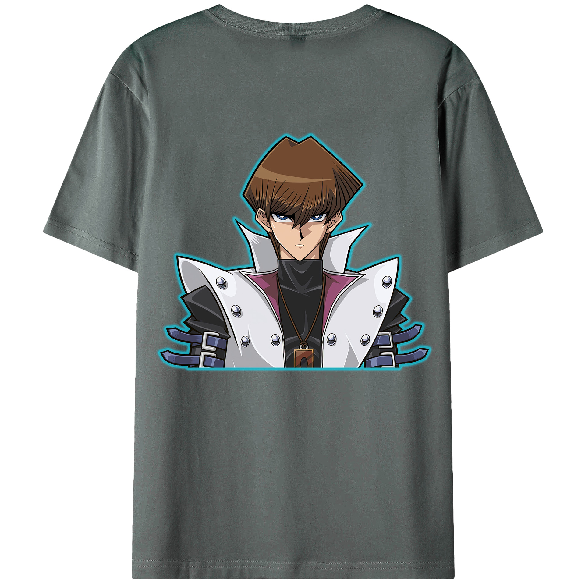 （画像用） 遊☆戯☆王 Yu-Gi-Oh! 綿100％ メンズ半袖Tシャツ（バックプリント） 通気性